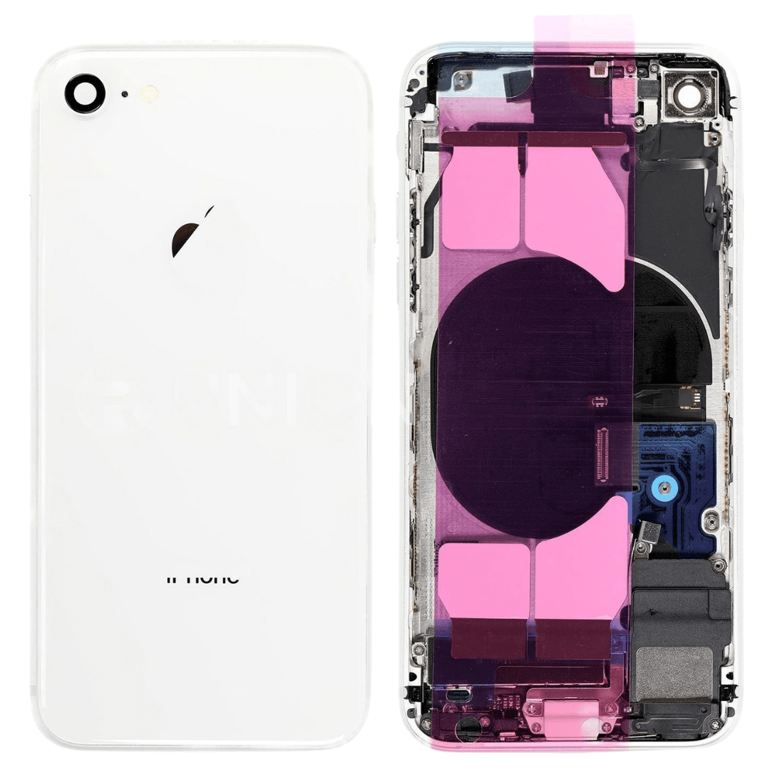 Back Housing With Small Parts for iPhone 8 - Silver - Best Cell Phone Parts Distributor in Canada, Parts Source Back Housing With Small Parts for iPhone 8 - Silver - Best Cell Phone Parts Distributor in Canada, Parts Source